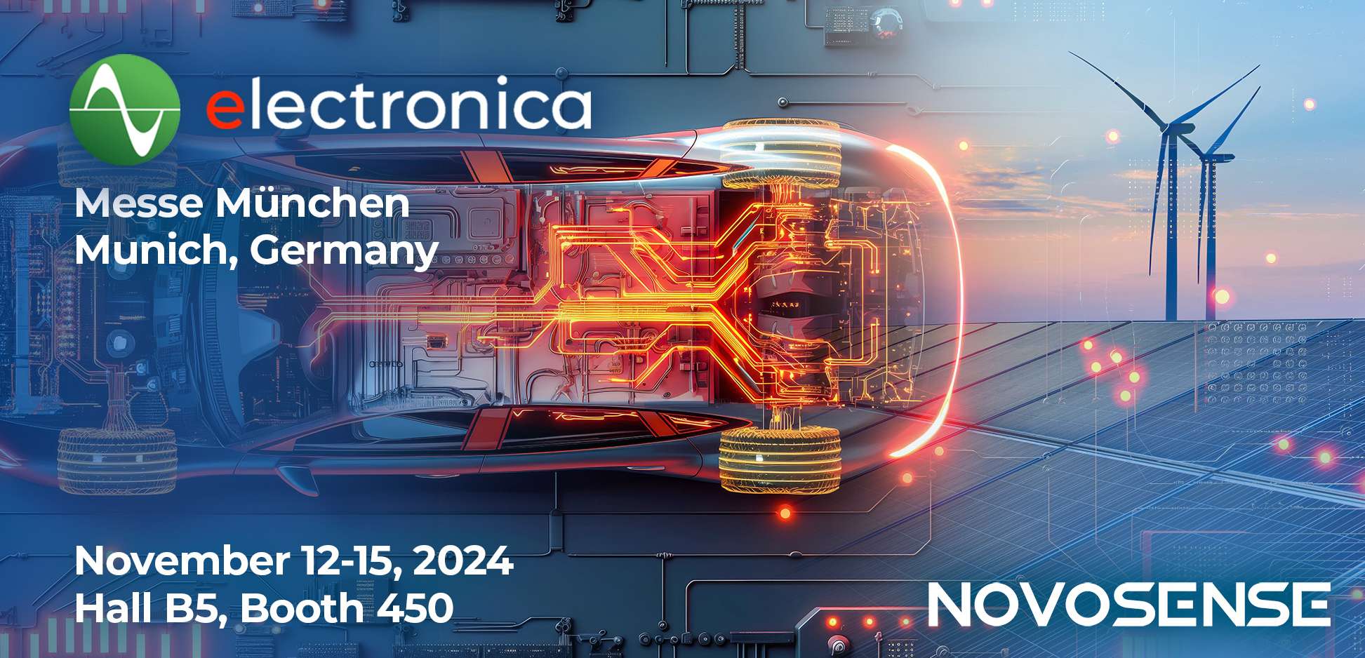 NOVOSENSEは、インテリジェントカー、電動化、産業制御に関する最新の研究開発成果をelectronica 2024に発表